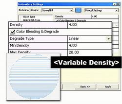 change stitch density